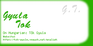 gyula tok business card